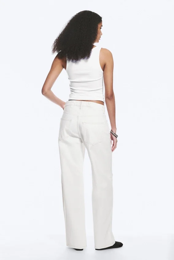 Missy Low Rise Loose Straight Jeans – Dirty White – White Missy Low Rise Loose Straight Jeans – Dirty White – White