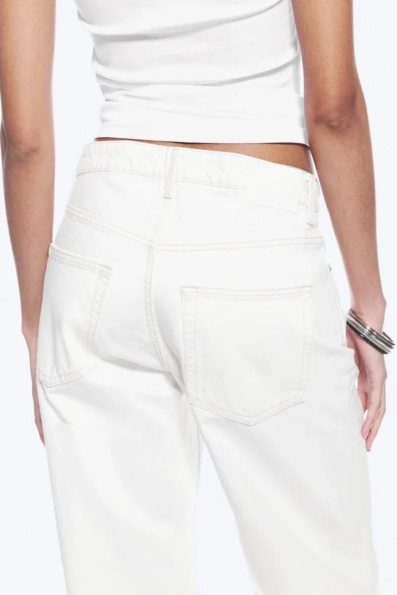 Missy Low Rise Loose Straight Jeans – Dirty White – White Missy Low Rise Loose Straight Jeans – Dirty White – White