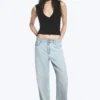 Missy Low Rise Loose Straight Jeans – Ghost Blue – Light Blue Missy Low Rise Loose Straight Jeans – Ghost Blue – Light Blue