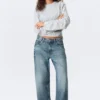 Missy Low Rise Loose Straight Jeans – Mountain Blue – Medium Blue Missy Low Rise Loose Straight Jeans – Mountain Blue – Medium Blue