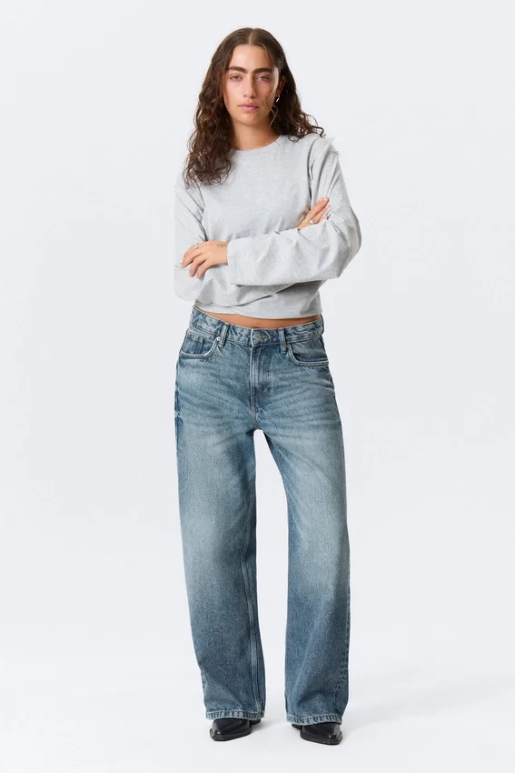 Missy Low Rise Loose Straight Jeans – Mountain Blue – Medium Blue Missy Low Rise Loose Straight Jeans – Mountain Blue – Medium Blue
