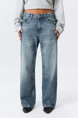 Missy Low Rise Loose Straight Jeans – Mountain Blue – Medium Blue Missy Low Rise Loose Straight Jeans – Mountain Blue – Medium Blue