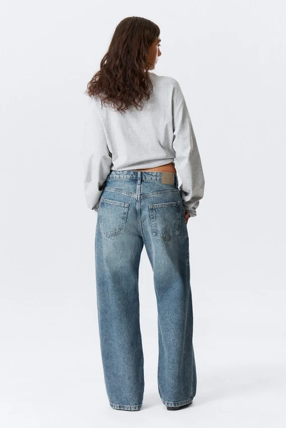 Missy Low Rise Loose Straight Jeans – Mountain Blue – Medium Blue Missy Low Rise Loose Straight Jeans – Mountain Blue – Medium Blue