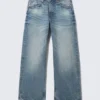 Missy Low Rise Loose Straight Jeans – Mountain Blue – Medium Blue Missy Low Rise Loose Straight Jeans – Mountain Blue – Medium Blue