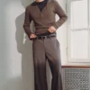 Moe Trousers Relaxed Fit Low Waist – Grey Melange Moe Trousers Relaxed Fit Low Waist – Grey Melange