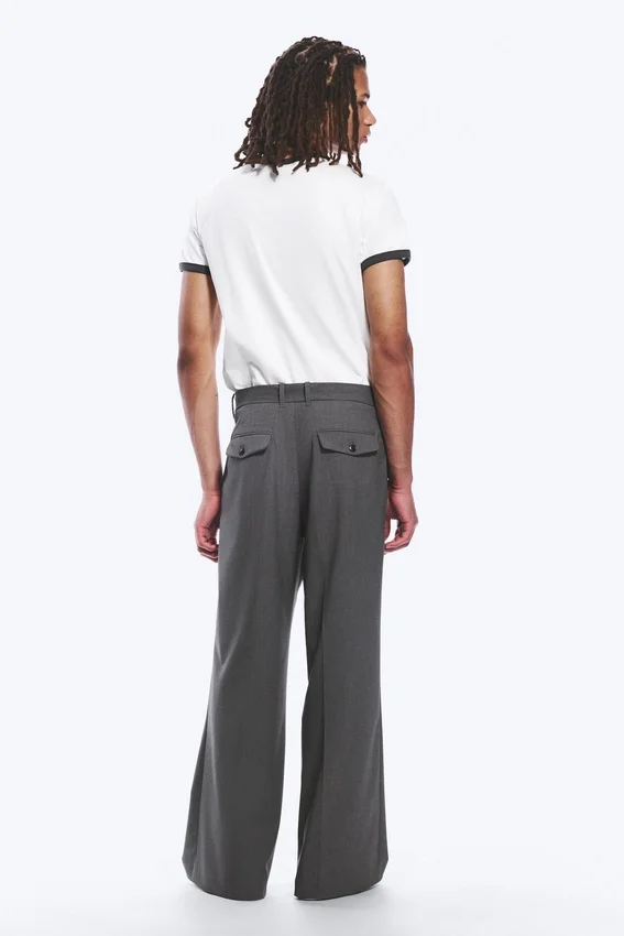 Moe Trousers Relaxed Fit Low Waist – Grey Melange Moe Trousers Relaxed Fit Low Waist – Grey Melange
