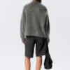 Mohair Blend Cardigan – Dark Grey Mohair Blend Cardigan – Dark Grey