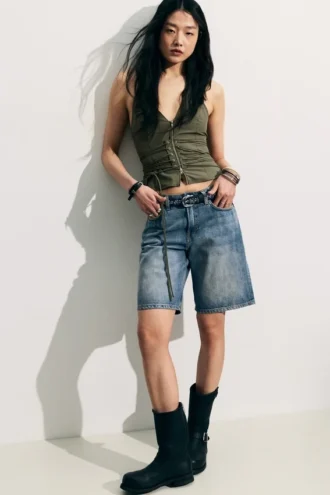 Monterey Low Rise Denim Shorts – Arizona Blue – Medium Blue