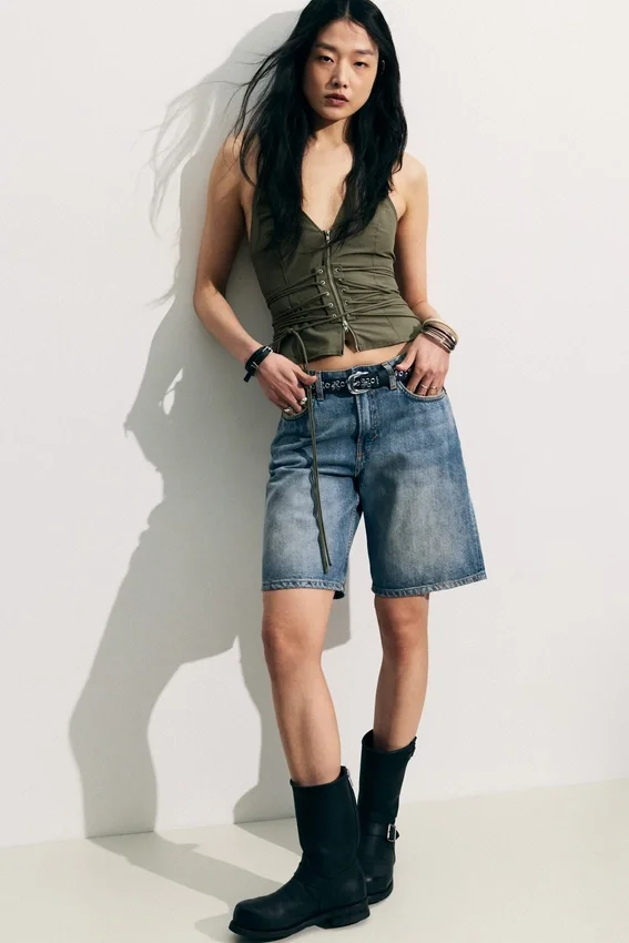 Monterey Low Rise Denim Shorts – Arizona Blue – Medium Blue Monterey Low Rise Denim Shorts – Arizona Blue – Medium Blue