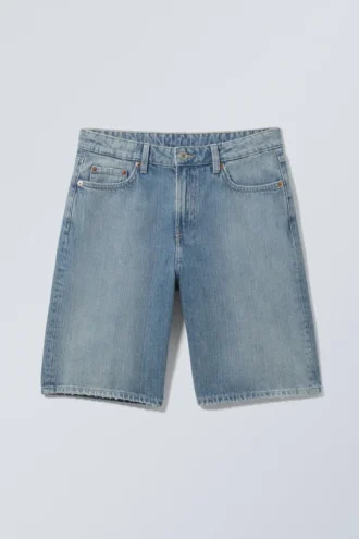 Monterey Low Rise Denim Shorts – Blue Fade – Medium Blue