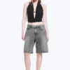 Monterey Low Rise Denim Shorts – Grey Fade – Grey Monterey Low Rise Denim Shorts – Grey Fade – Grey