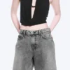 Monterey Low Rise Denim Shorts – Grey Fade – Grey Monterey Low Rise Denim Shorts – Grey Fade – Grey