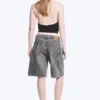 Monterey Low Rise Denim Shorts – Grey Fade – Grey Monterey Low Rise Denim Shorts – Grey Fade – Grey