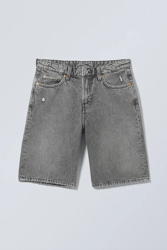 Monterey Low Rise Denim Shorts – Grey Fade – Grey Monterey Low Rise Denim Shorts – Grey Fade – Grey