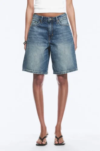Monterey Low Rise Denim Shorts – Radio Blue – Medium Blue