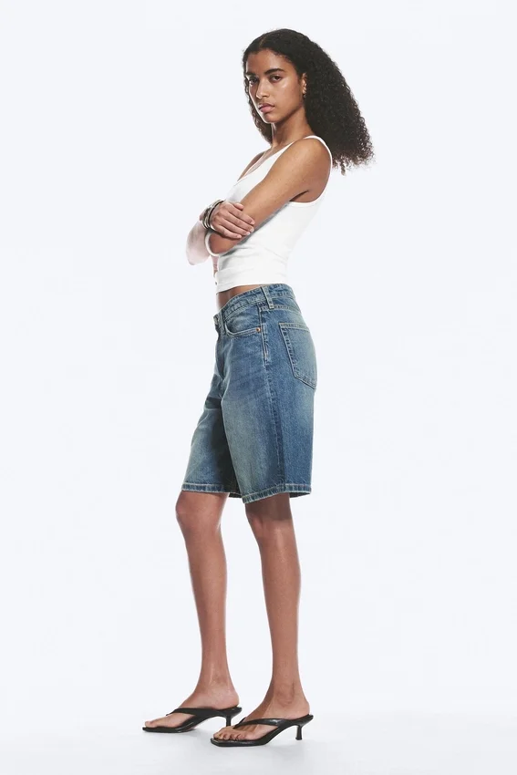 Monterey Low Rise Denim Shorts – Radio Blue – Medium Blue Monterey Low Rise Denim Shorts – Radio Blue – Medium Blue