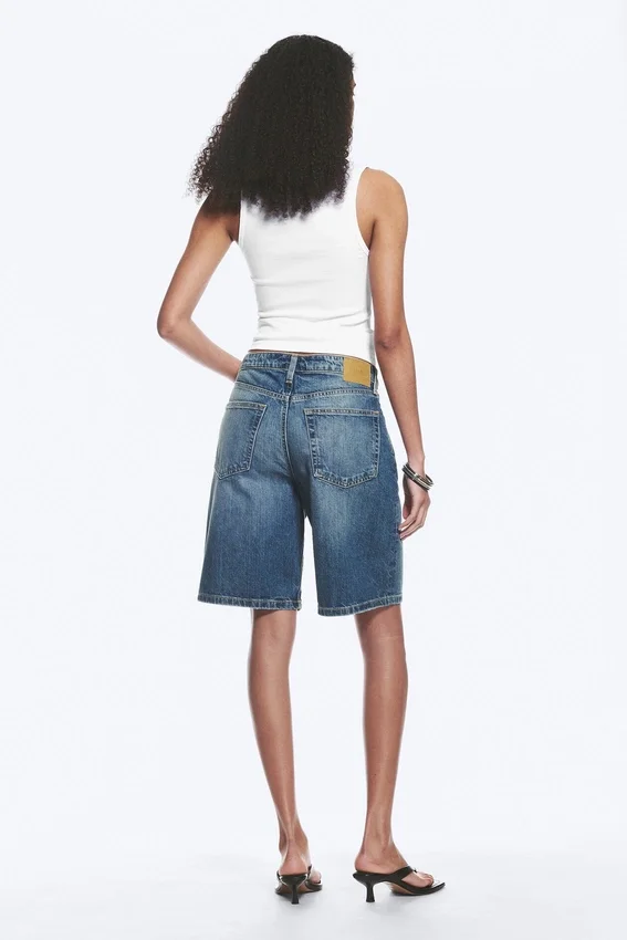 Monterey Low Rise Denim Shorts – Radio Blue – Medium Blue Monterey Low Rise Denim Shorts – Radio Blue – Medium Blue