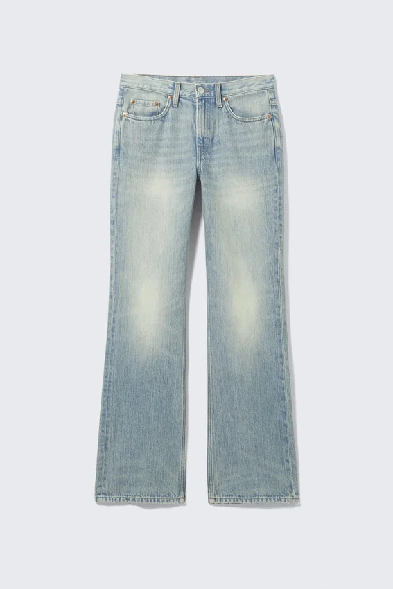 Moon Mid Rise Regular Bootcut Jeans – Aeon Blue – Light Blue Moon Mid Rise Regular Bootcut Jeans – Aeon Blue – Light Blue