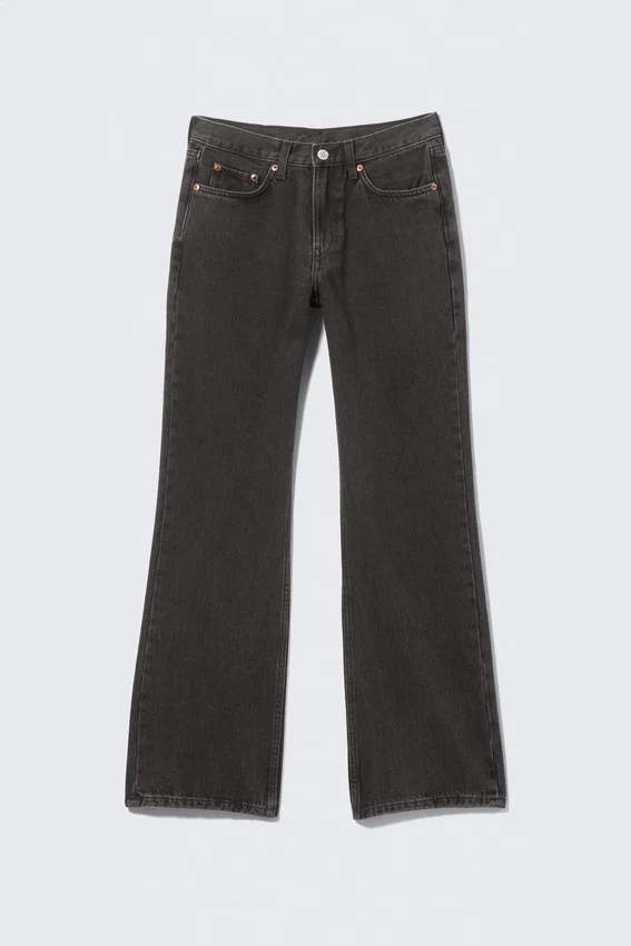 Moon Mid Rise Regular Bootcut Jeans – Tuned Black – Black Moon Mid Rise Regular Bootcut Jeans – Tuned Black – Black