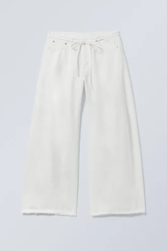 Motion Low Rise Denim Trousers – White