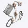 Multi Charm Keyring – Beige/Silver Multi Charm Keyring – Beige/Silver