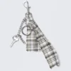 Multi-Charm Keyring – Checked Fabric Multi-Charm Keyring – Checked Fabric