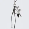 Multi-Charm Keyring – Metal/Black String Multi-Charm Keyring – Metal/Black String