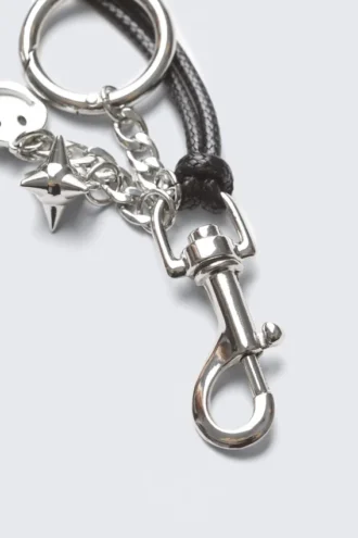 Multi-Charm Keyring – Metal/Black String