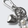 Multi-Charm Keyring – Metal/Pearls Multi-Charm Keyring – Metal/Pearls