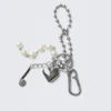 Multi-Charm Keyring – Metal/Pearls Multi-Charm Keyring – Metal/Pearls