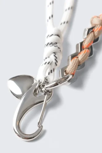 Multi-Charm Keyring – White/Beige String