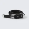 Multi D-Ring Faux Leather Belt – Black