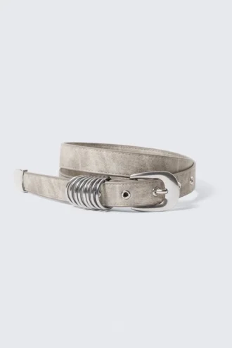Multi D-Ring Faux Leather Belt – Light Mole