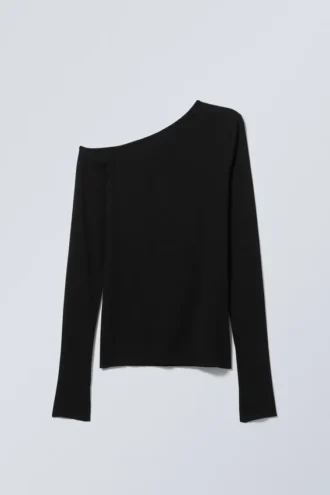 Myra Seamless Longsleeve Top – Black