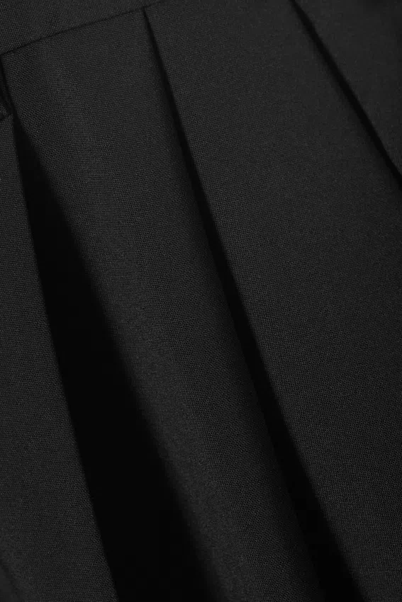 Nate Baggy Fit Pleated Suit Trousers – Black Nate Baggy Fit Pleated Suit Trousers – Black