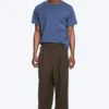 Nate Baggy Fit Pleated Suit Trousers – Brown Pinstripe Nate Baggy Fit Pleated Suit Trousers – Brown Pinstripe