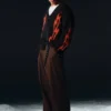Nate Baggy Fit Pleated Suit Trousers – Dark Brown Nate Baggy Fit Pleated Suit Trousers – Dark Brown