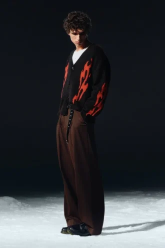 Nate Baggy Fit Pleated Suit Trousers – Dark Brown Nate Baggy Fit Pleated Suit Trousers – Dark Brown