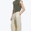 Nate Baggy Linen Blend Suit Trousers – Light Dusty Beige Nate Baggy Linen Blend Suit Trousers – Light Dusty Beige