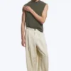 Nate Baggy Linen Blend Suit Trousers – Light Dusty Beige Nate Baggy Linen Blend Suit Trousers – Light Dusty Beige
