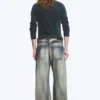 Nebula Mid Rise Loose Barrel Leg Unisex Jeans – Laser Blue – Medium Blue Nebula Mid Rise Loose Barrel Leg Unisex Jeans – Laser Blue – Medium Blue