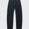 Nebula Mid Rise Loose Barrel Unisex Jeans – Blue Rinse – Dark Blue Nebula Mid Rise Loose Barrel Unisex Jeans – Blue Rinse – Dark Blue