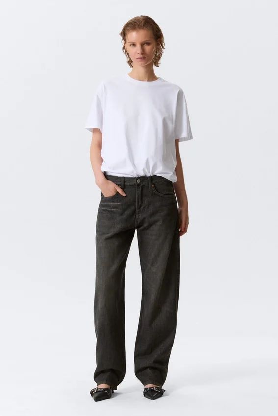 Nebula Mid Rise Loose Barrel Unisex Jeans – Chelsea Black – Black Nebula Mid Rise Loose Barrel Unisex Jeans – Chelsea Black – Black