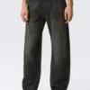 Nebula Mid Rise Loose Barrel Unisex Jeans – Chelsea Black – Black Nebula Mid Rise Loose Barrel Unisex Jeans – Chelsea Black – Black