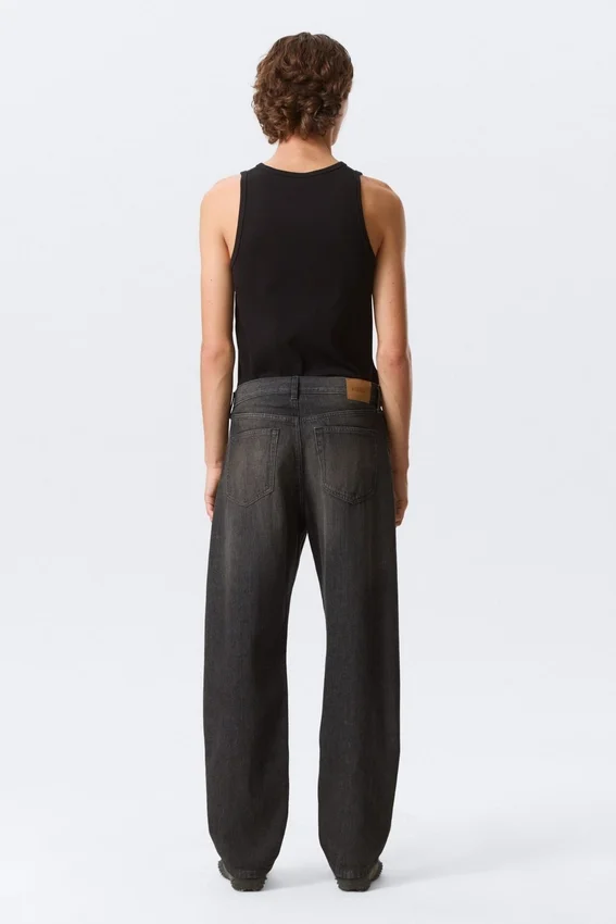 Nebula Mid Rise Loose Barrel Unisex Jeans – Chelsea Black – Black Nebula Mid Rise Loose Barrel Unisex Jeans – Chelsea Black – Black