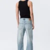 Nebula Mid Rise Loose Barrel Unisex Jeans – Kimberley Blue – Light Blue Nebula Mid Rise Loose Barrel Unisex Jeans – Kimberley Blue – Light Blue