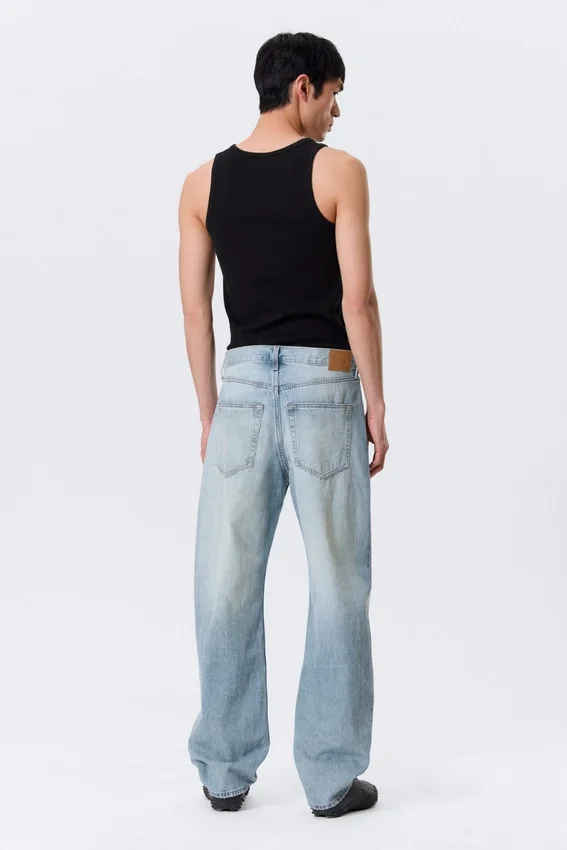 Nebula Mid Rise Loose Barrel Unisex Jeans – Kimberley Blue – Light Blue Nebula Mid Rise Loose Barrel Unisex Jeans – Kimberley Blue – Light Blue