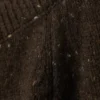 Nepped Knitted Wool-Blend Cardigan – Dark Brown Melange Nepped Knitted Wool-Blend Cardigan – Dark Brown Melange