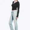 Neptune Low Rise Slim Straight Leg Jeans – Broken Blue – Light Blue Neptune Low Rise Slim Straight Leg Jeans – Broken Blue – Light Blue