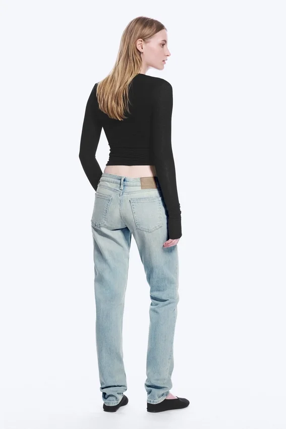 Neptune Low Rise Slim Straight Leg Jeans – Broken Blue – Light Blue Neptune Low Rise Slim Straight Leg Jeans – Broken Blue – Light Blue